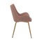 Armen Living Avery Pink Fabric Dining Room Chair with Gold Legs LCAVCHPINK - alternate 3